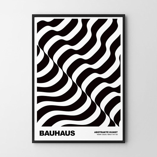 plakaty Plakat Geometria Bauhaus Black and white