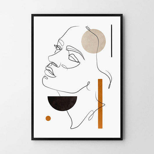 plakaty Plakat Twarz 2 - boho plakaty portret geometryczny