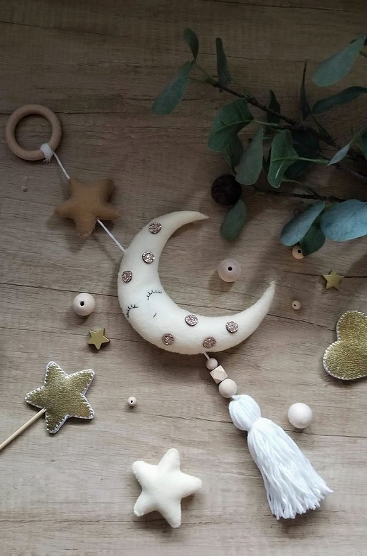 pokój dziecka - różne Księżycowa zawieszka do wózka baby gym