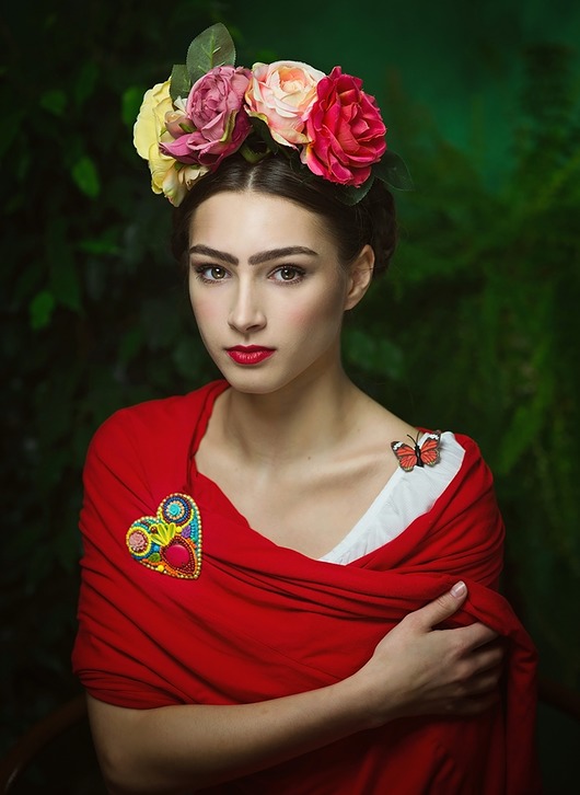 Kolekcja Frida- broszka kolorowe serce Mró Soutache