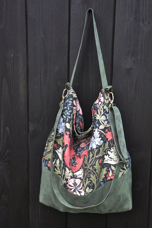 Torba hobo XXL - print ( Arthur Sanderson & Sons) PRACOWNIA 166
