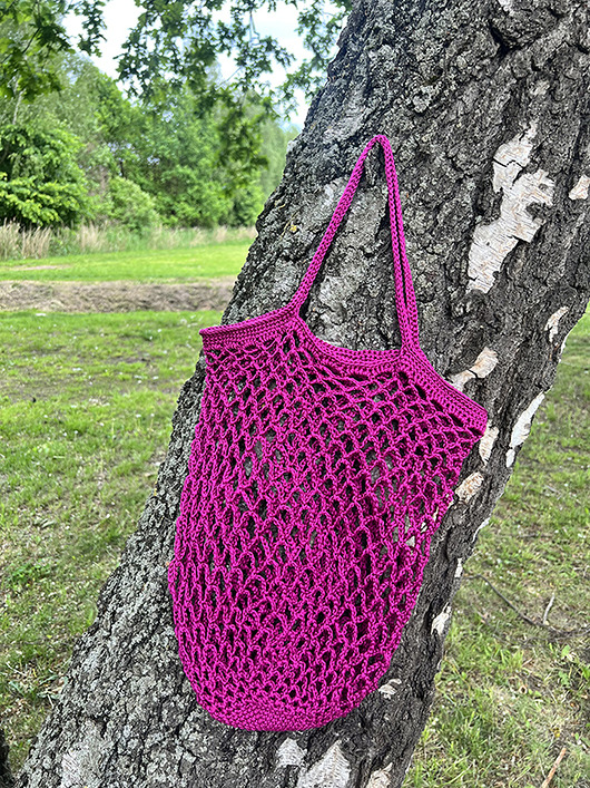 torby na ramię Torebka siatka typu shopper bag fuksjowa