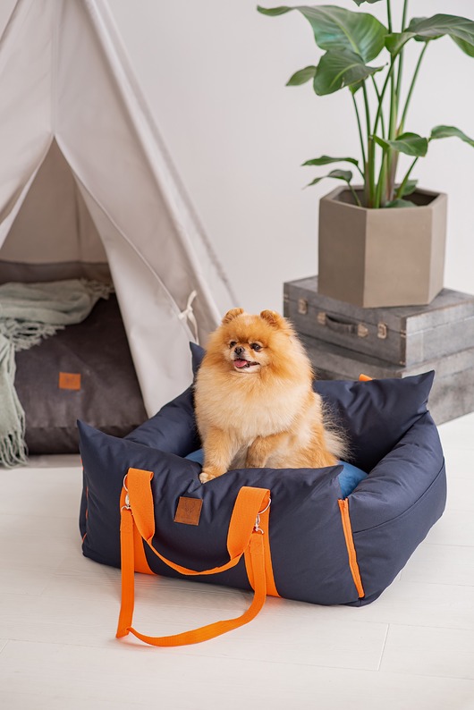 legowiska dla psów i kotów Legowisko -transporter  dla zwierząt Dark blue/orange