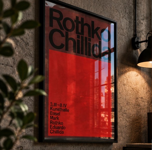 grafiki i ilustracje PLAKAT abstrakcyjny Rothko Chillida plakat wystawowy