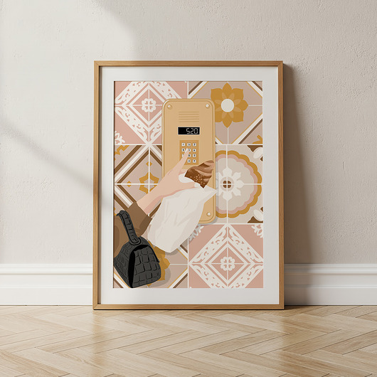 grafiki i ilustracje "Z wizytą w Portugalii"  plakat ilustracyjny