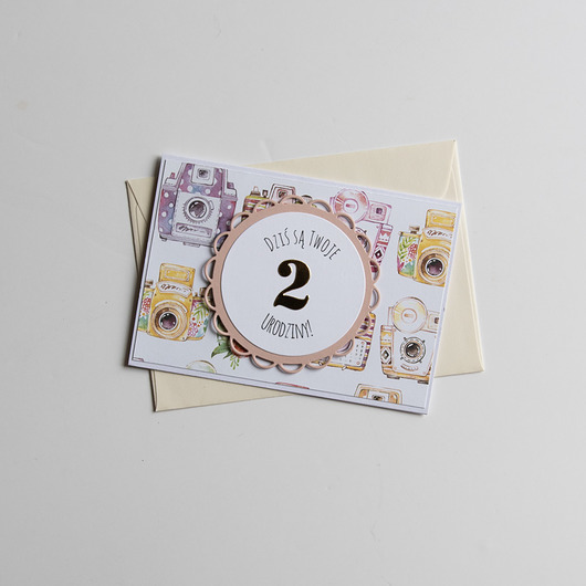 kartki scrapbooking Kartka urodzinowa na 2 latka dziecka
