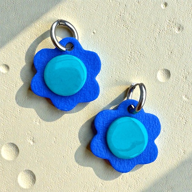 kolczyki z masy plastycznej Kolczyki Kwiatki Chess