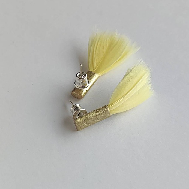 kolczyki z piórami PIÓRKO kolczyki