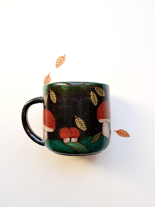 kubki Kubek ceramiczn grzybek - borowik