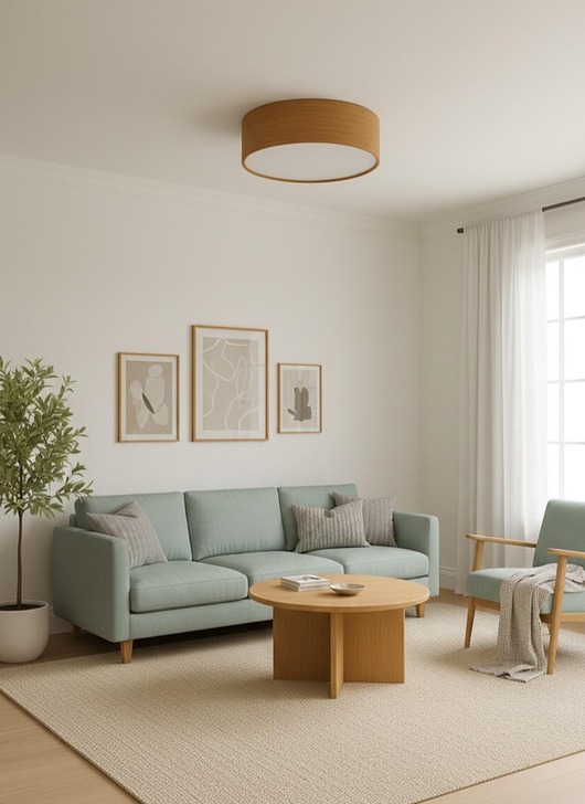 plafony Plafon  LEEA  Luz. Naturalny fornir dębowy, ręczne wykonanie