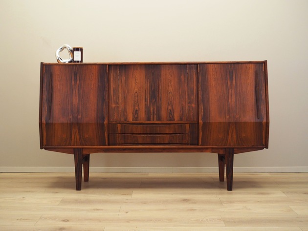 komody i szafki Highboard palisandrowy, duński design, lata 70, produkcja: Dania