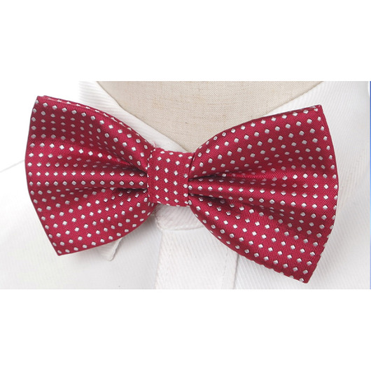 muszki i krawaty Mucha męska czerwona w kropki wesele 2019