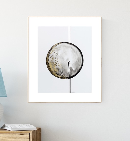 grafika 40X50 cm wykonana ręcznie MiniMalArt