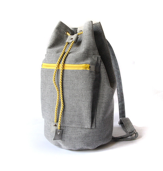  worek plecak - grey&yellow 2- elfagado