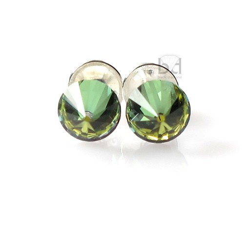 Ćwieki Sztyfty kryształ Swarovski (6 mm) Black Diamond