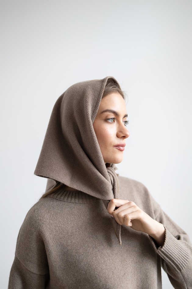 szale damskie Chusta Rowan taupe