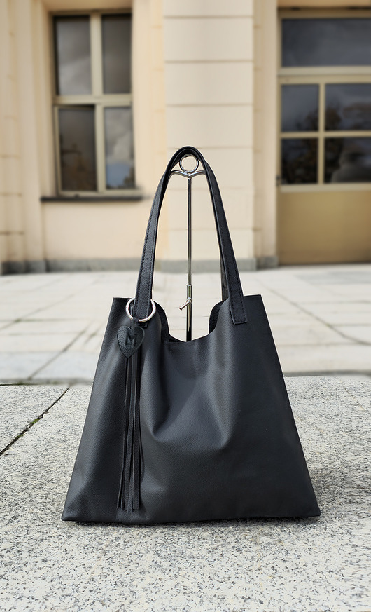 torby na ramię Czarna torebka ze skóry