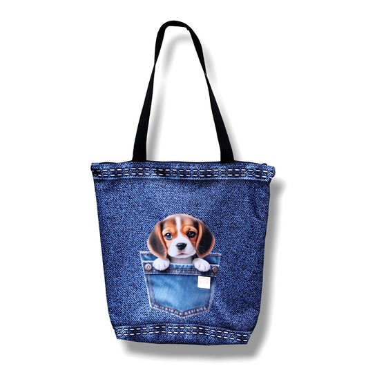 torby na ramię Torba shopper na zakupy torba na ramię torebka  z psem beagle