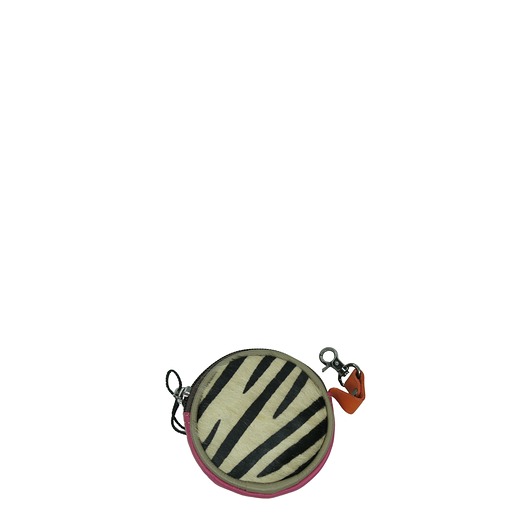 portfele damskie Bilonówka portfelik skórzany ze skrawków okrągły na prezent OLIVKA