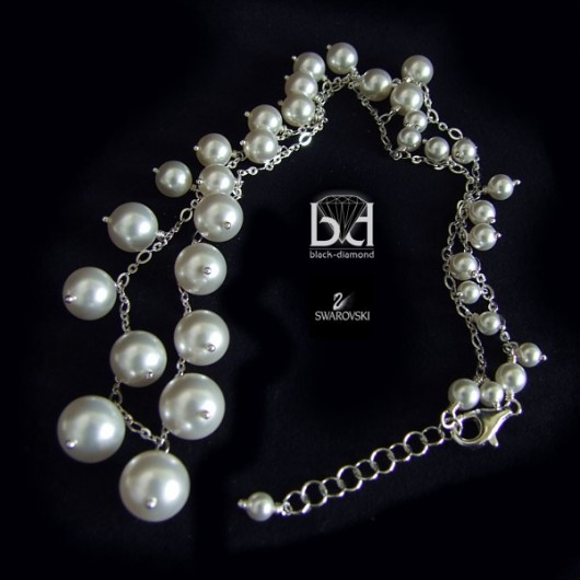 Naszyjnik z perłami Black Diamond