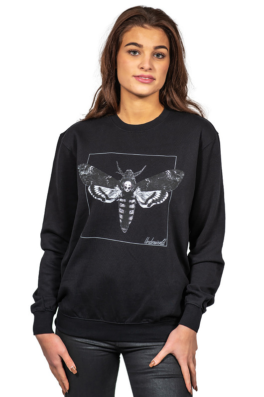 bluza z kapturem damska Bluza marki UNDERWORLD unisex Night Butterfly