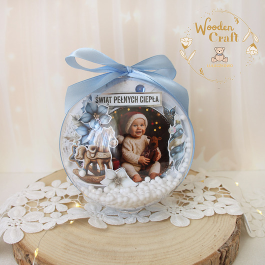 bombki Bombka ze zdjęciem dziecka Boże Narodzenie 4 GOTOWA