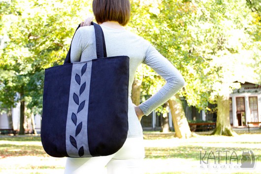 Black, gray and leaf - bag XXL Katta