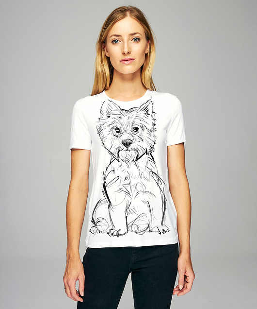 t-shirt damskie Westie Dog Women's T-shirt white