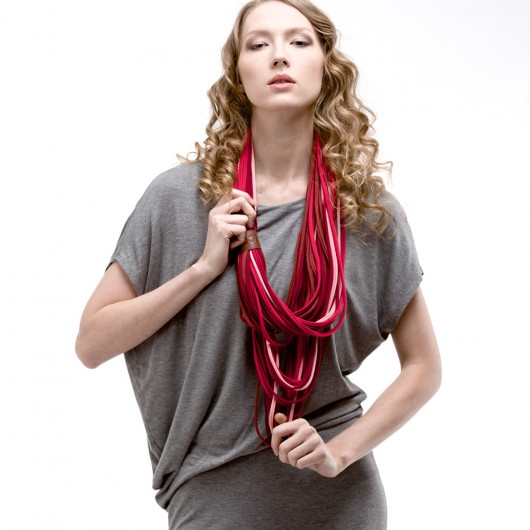 Zamotka® Dzianinowy Naszyjnik Szal Maroon CADOaccessories