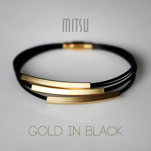 Bransoleta Gold in Black  Mitsu