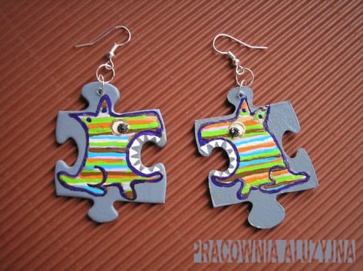 PUZZLAKI ... kolczyki Pracownia Aluzyjna