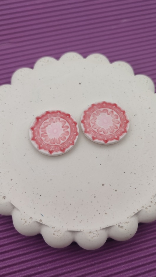 kolczyki z masy plastycznej Kolczyki CERAMIC big