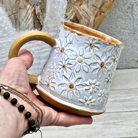 kubki Kubek w margerytki 450ml