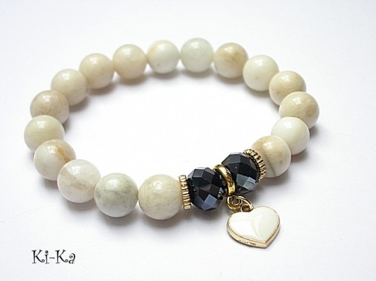 Ivory heart -  bransoletka KiKa pracownia