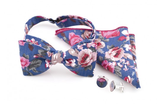 KOMPLET Mucha wiązana ALMAZAN poszetka HisOutfit