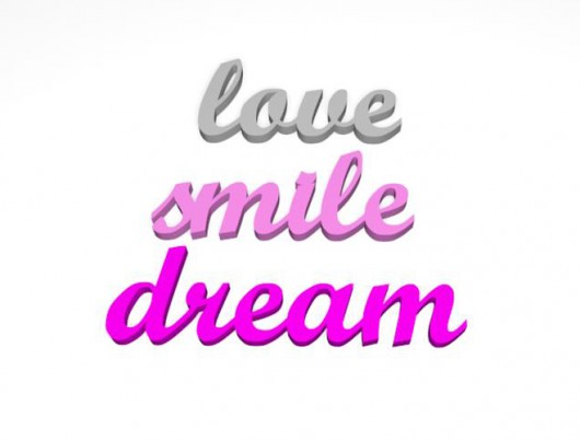 LOVE SMILE DREAM - napisy 3d  KOKO by HOKO