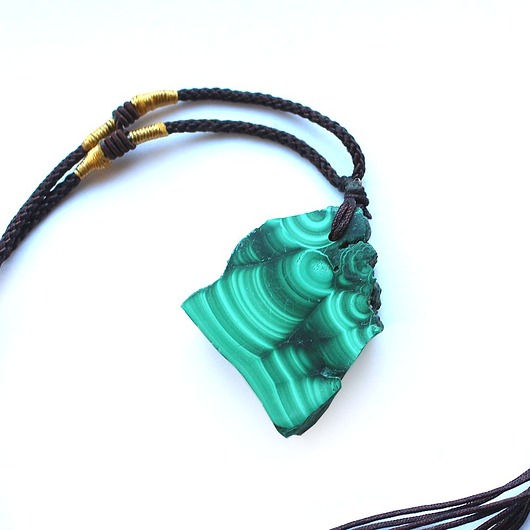 wisiory Wisiorek z malachitem