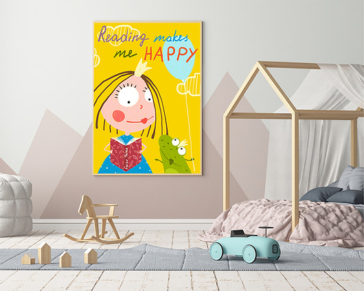 plakat. królewna i żaba Love Life and Forest