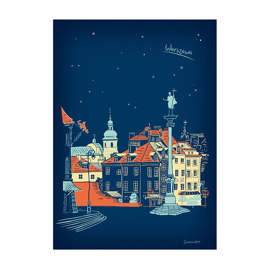 plakaty Plakat A4 Warszawa Plac Zamkowy