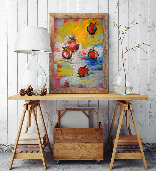 Jabłka 46 - plakat 50x70 cm Katarzyna Radzka