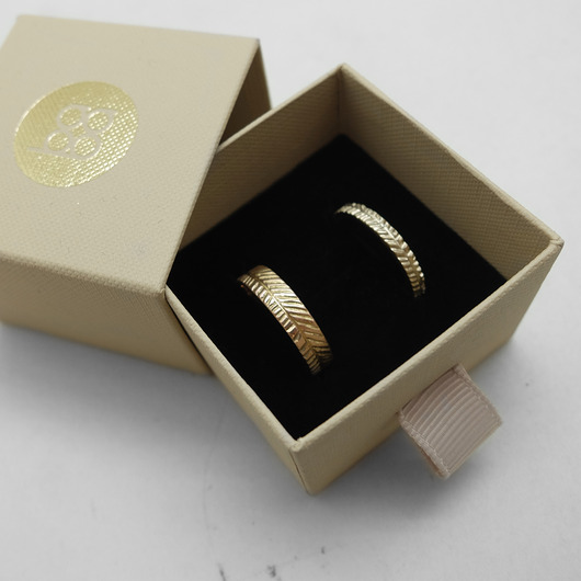 obrączki ślubne Złote obrączki Fern