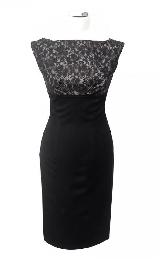 Dress with lace 36 czarna Kasia Zapała