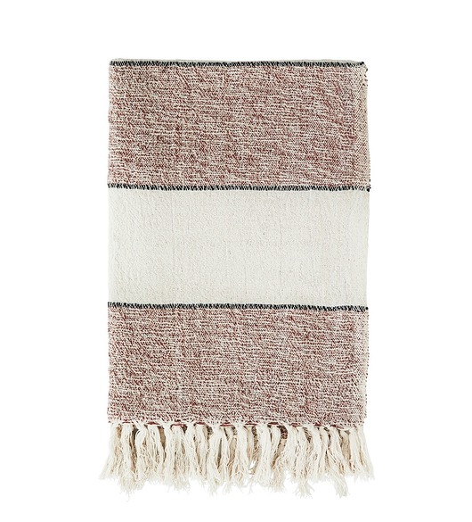 koce i narzuty Koc pled narzuta 100% bawełna w paski 175x125cm