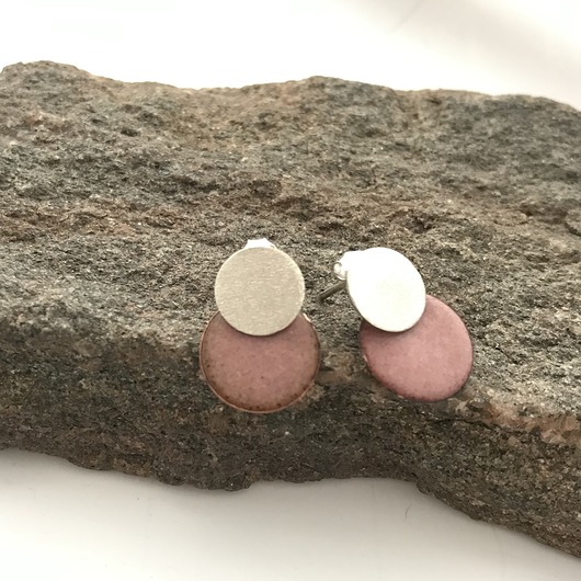 kolczyki wire wrapping Kolorki z emalią