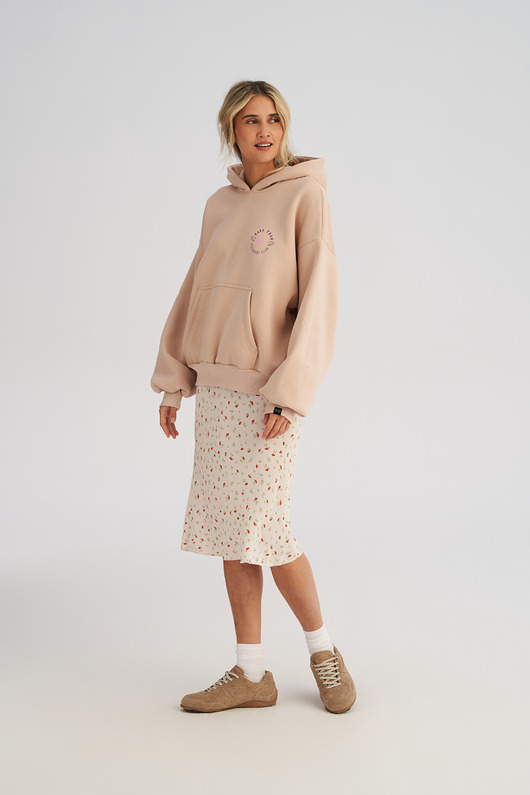 bluza z kapturem damska Bluza z kapturem PUFFA Sweet Candy beżowa