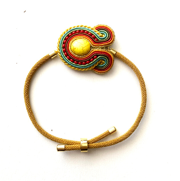 bransoletki soutache Elegancka sutaszowa bransoletka RAINBOW