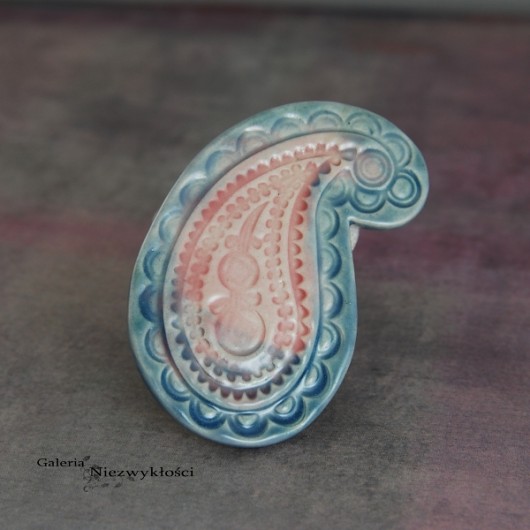 Orient w błękicie i różu-paisley Dorca