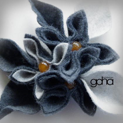Bursztynowa - Biżuteria Autorska FlowerFelt Design