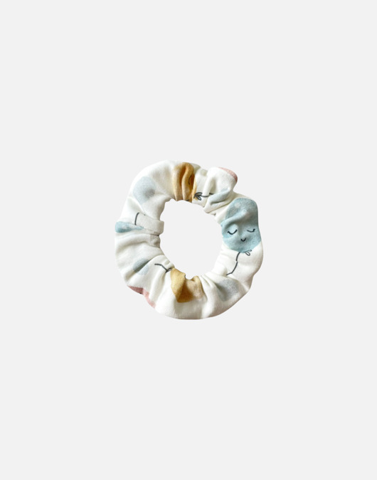 gumki do włosów Scrunchie gumka frotka wąska - balony pastelowe