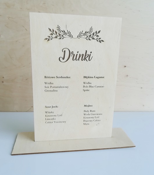 Karta drinków JJ Studio